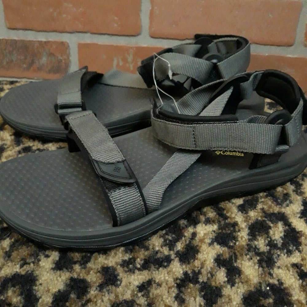 Columbia Adjustable Strap Gray Sandals Mens Shoes 13 Fluid Frame Antimicrobien - Picture 4 of 8